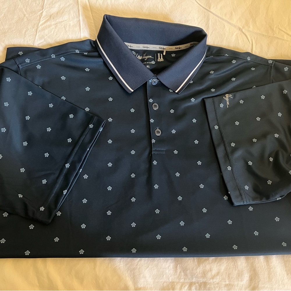 Walter Hagen Perfect 11 Turtle Print Performance golf polo- Men’s XL